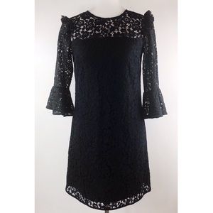 Ann Taylor Black Lace Midi Dress